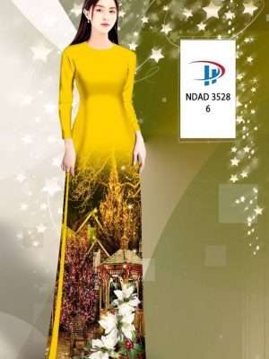 Vải Áo Dài Phong Cảnh Giáng Sinh AD NDAD3528 34